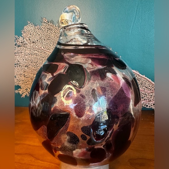 NWT Vintage Blown Glass Hanging Balloon Scent Ball / Oil Diffuser / Sun Catcher - Picture 3 of 5